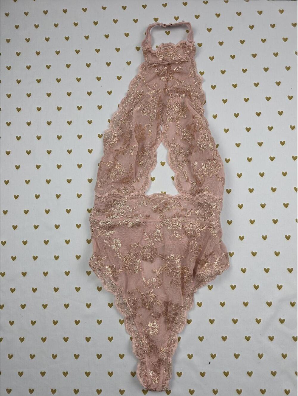 Victorias Secret Sexy Choker Bodysuit Teddy Thong Lingerie SMALL